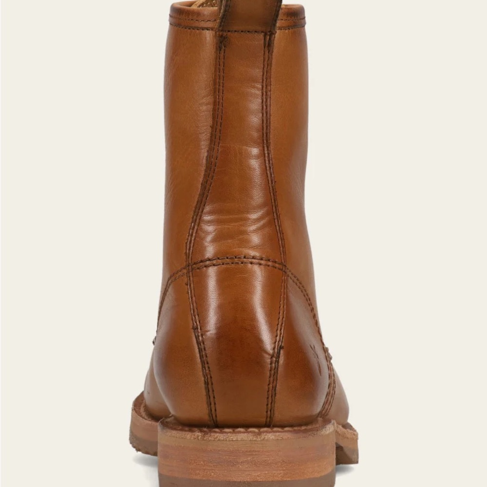 Frye Tan Caramel Leather Veronica Flex Combat Boots size 5.5 - Picture 2 of 14